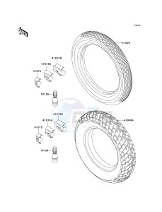 EX 250 F [NINJA 250R] (F15-F19) [NINJA 250R] drawing TIRES