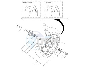 YQ AEROX 50 drawing FRONT WHEEL