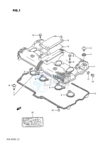 GSX-R750 (E1) drawing CYLINDER HEAD COVER