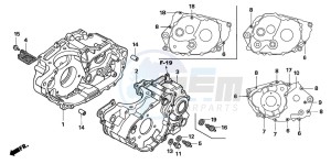 TRX400EX FOURTRAX 400 EX drawing CRANKCASE