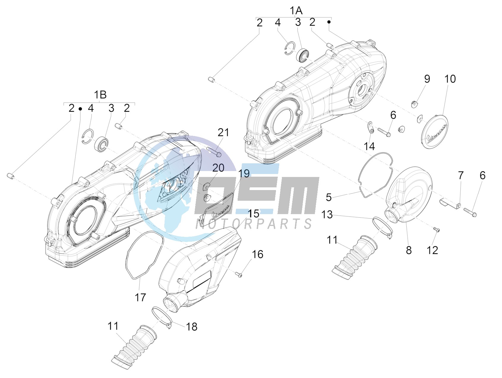 Crankcase cover - Crankcase cooling