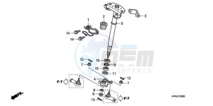 TRX420FMA Europe Direct - (ED / 2ED 4WD) drawing STEERING SHAFT (STD)