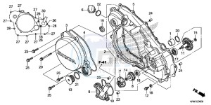 CRF250RG CRF250R ED drawing R. CRANKCASE COVER/WATER PUMP