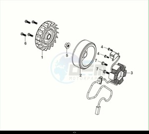 FIDDLE II 50 EFI (AF05W6-EU) (M2) drawing AC GEN. ASSY