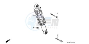 CBR125RWA Australia - (U / WH) drawing REAR CUSHION