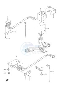 DF 9.9 drawing PTT Switch Power Tilt/Tiller Handle