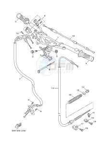 HW125 XENTER 125 (53B5) drawing STEERING HANDLE & CABLE