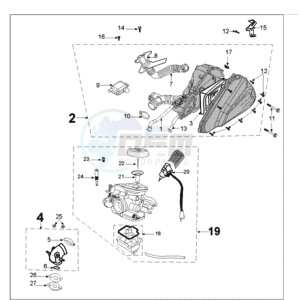 TWEET 125 N drawing CARBURETTOR