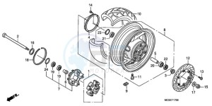 ST1300A9 Australia - (U / ABS MME) drawing REAR WHEEL