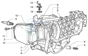 X9 125 Evolution drawing By-pass valve - Chain tightener - Oil drain valve