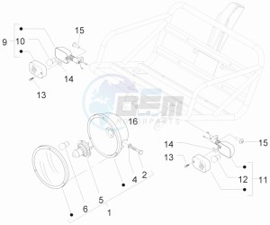 Liberty 150 4t 2v e3 ptt ( Libano - Israele ) Libanon - Israel drawing Head lamp - Turn signal lamps