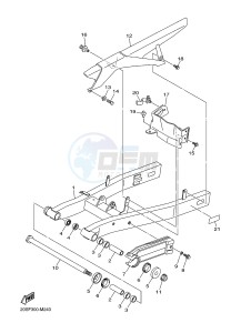 XJ6SA 600 DIVERSION (S-TYPE, ABS) (36DF 36DJ) drawing REAR ARM