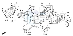 TRX500FM drawing SIDE COVER