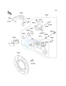 KLX 250 H [KLX250S] (H6F-H7F) H6F drawing REAR BRAKE