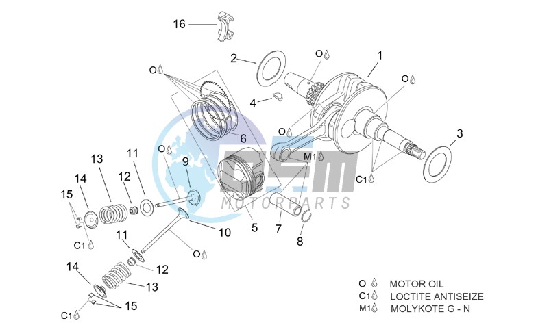 Crankshaft - valves