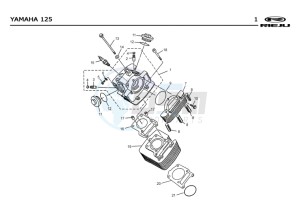 TANGO-125-RED drawing CYLINDER HEAD - CYLINDER  EURO2