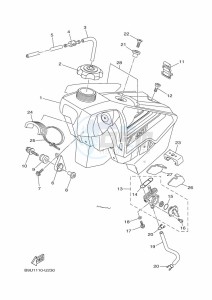 YZ250 (B9U2) drawing FUEL TANK