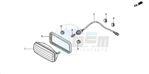 TRX350TE FOURTRAX 350 ES drawing TAILLIGHT