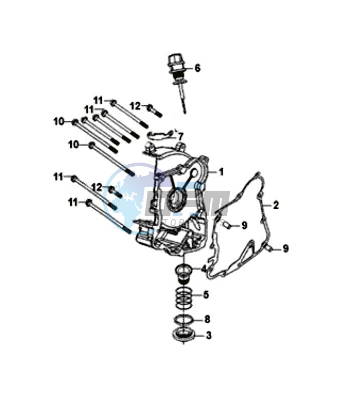 CRANKCASE RIGHT / START MOTOR