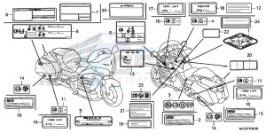 GL1800BG GOLDWING - F6B UK - (E) drawing CAUTION LABEL