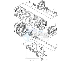 YZF R 750 drawing CLUTCH