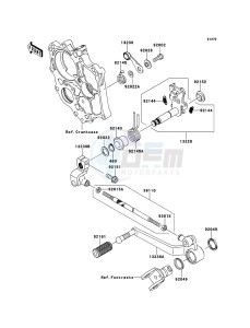 VERSYS KLE650A7F GB XX (EU ME A(FRICA) drawing Gear Change Mechanism