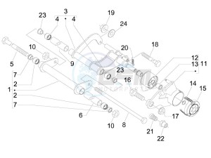 MP3 125 ibrido drawing Swinging arm