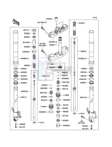 Z1000 ZR1000-A3H FR GB XX (EU ME A(FRICA) drawing Front Fork