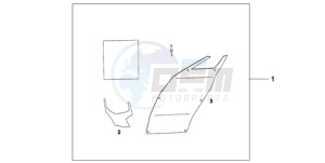 CB1000RA9 France - (F / ABS CMF) drawing RR.FENDER COVER