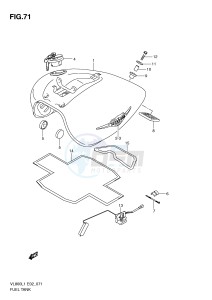 VL800 (E2) VOLUSIA drawing FUEL TANK (VL800L1 E2)