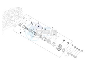 Fuoco 500 4t-4v ie e3 LT 800 drawing Driven pulley