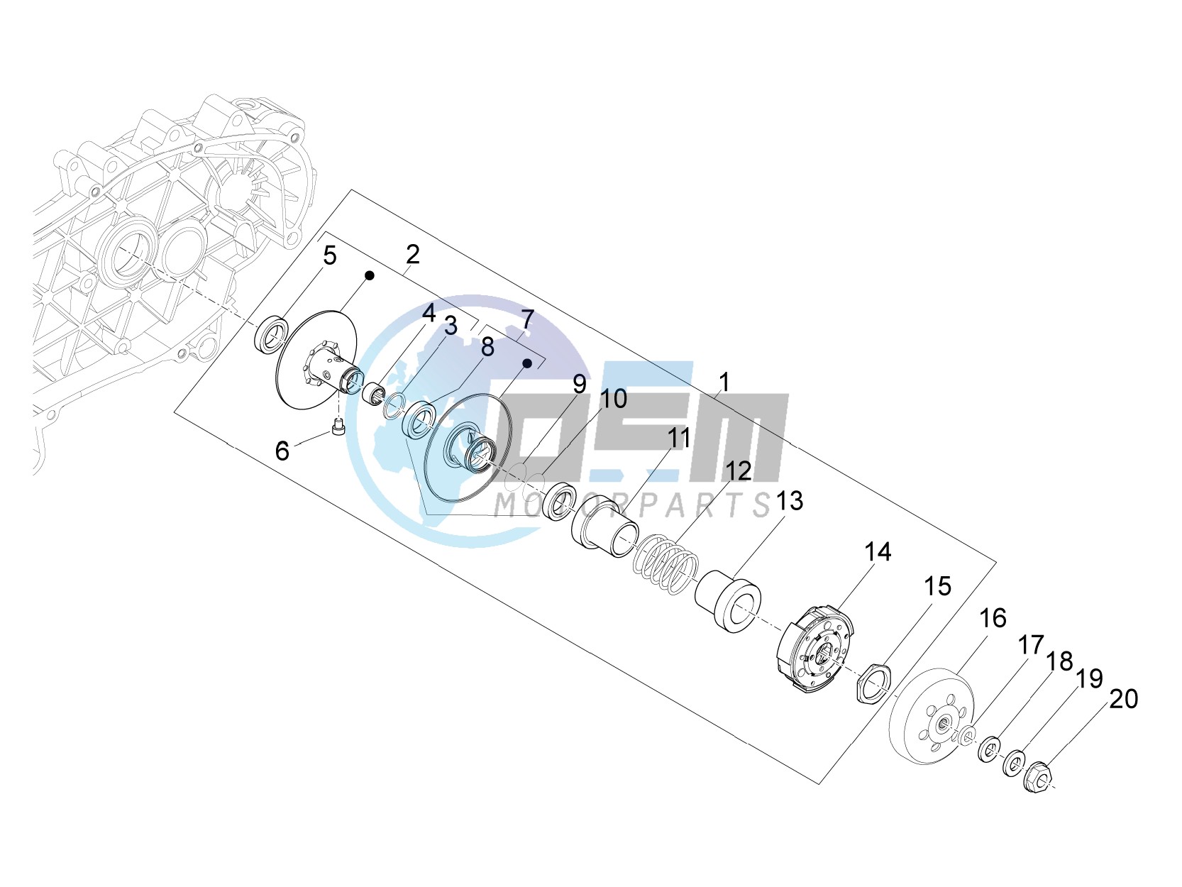 Driven pulley