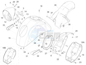 GTV 300 4T 4V ie Touring (NAFTA, APAC) (CN, USA) drawing Wheel huosing - Mudguard