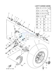 YFM700FWAD YFM70GPAJ GRIZZLY 700 EPS (B1AD) drawing REAR WHEEL