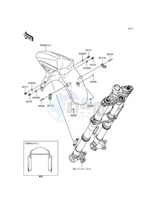 VERSYS 1000 KLZ1000BFF FR GB XX (EU ME A(FRICA) drawing Front Fender(s)