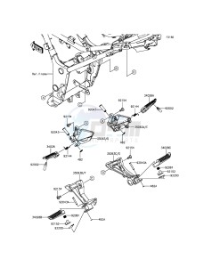 NINJA_300_ABS EX300BFF XX (EU ME A(FRICA) drawing Footrests