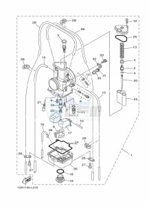 YZ125 (B0V2) drawing CARBURETOR