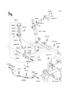 VN 900 C [VULCAN 900 CUSTOM] (7F-9FA) C9FA drawing REAR MASTER CYLINDER