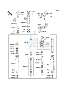 W650 EJ650-C7P GB XX (EU ME A(FRICA) drawing Front Fork