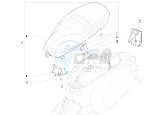 150 Sprint 4T 3V ie (APAC) (AU, CD, EX, JP, RI, TH, TN) drawing Saddle/seats