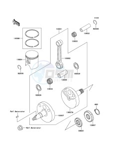 KX65 KX65-A6 EU drawing Crankshaft/Piston(s)