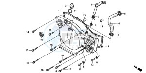 CR80RB drawing RIGHT CRANKCASE COVER