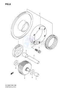 DL 1000 V-STROM EU-UK drawing STARTER CLUTCH