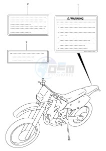 DR-Z400 (E3-E28) drawing LABEL (MODEL Y K1 K2 K3)