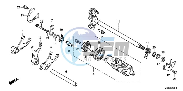 GEARSHIFT DRUM (NC700X/ XA)