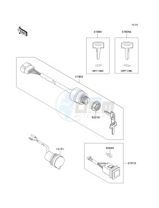 KAF 620 K [MULE 3010 TRANS4X4 HARDWOODS GREEN HD] (K6F-K8F) K6F drawing IGNITION SWITCH