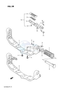 VS750GL (E1) INTRUDER drawing FOOTREST (MODEL F G)