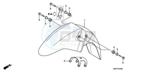 CBF125MA France - (F) drawing FRONT FENDER