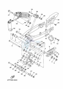 TT-R125LWE (2PTJ) drawing REAR ARM & SUSPENSION