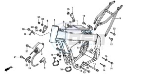 CR125R drawing FRAME BODY/ IGNITION COIL